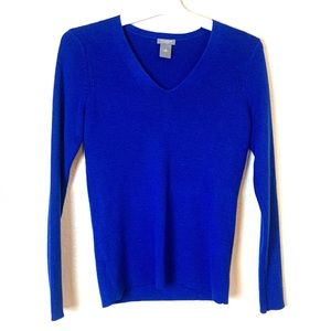 Ann Taylor Loft royal Blue V neck Sweater. Petite S